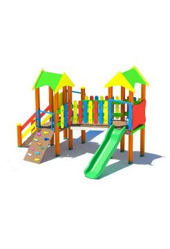 Игровая площадка с двумя пластиковыми горками №4